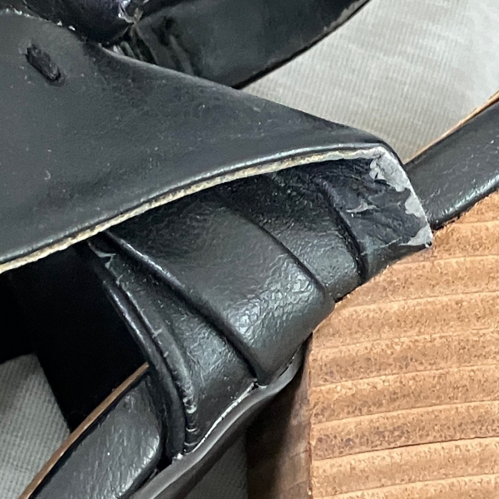 MIA 8 1/2 Black and Brown Platform Heels vegan - Picture 11 of 16